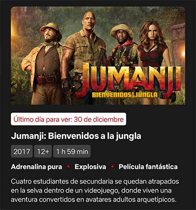 Títulos que dejarán de estar disponible en Netflix en diciembre