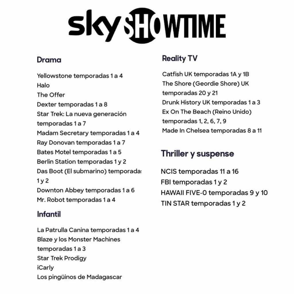 Todo sobre Sky Showtime y precio, la nueva plataforma de Streaming que llega a España