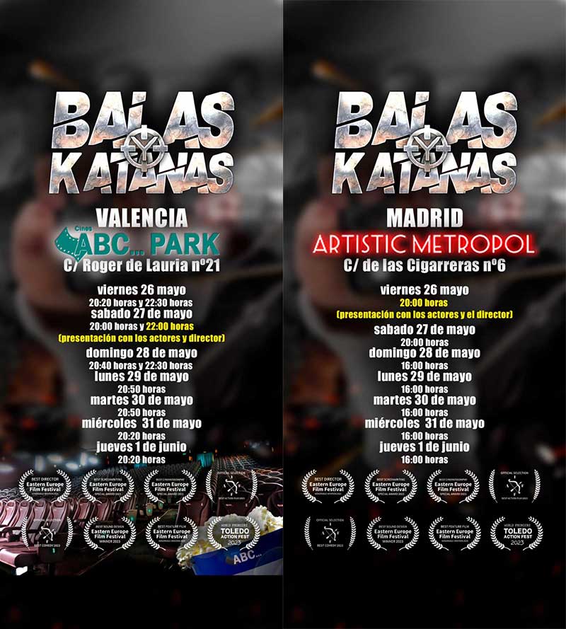 Estreno de Balas y Katanas en cines