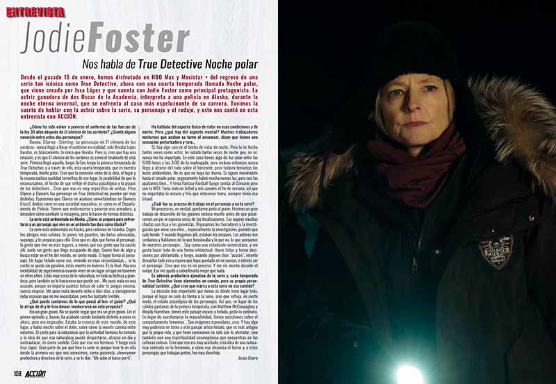Jodie Foster nos habla de True Detective Noche polar 