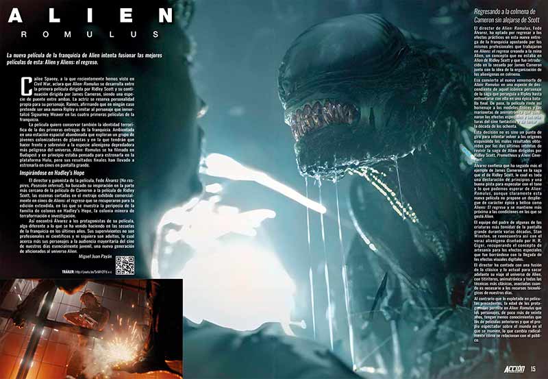 Revista ACCION AGOSTO 2024 número 2408: Alien Romulus