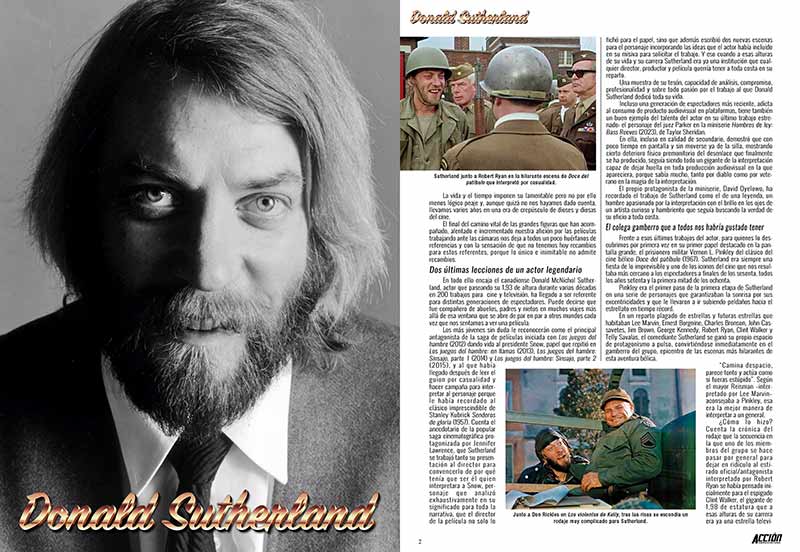 Revista ACCION AGOSTO 2024 número 2408. Donald Sutherland