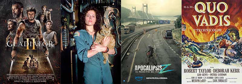 Revista ACCION NOVIEMBRE 2024 número 2411 con pósteres de Gladiator II, Alien (Ripley), Apocalipsis Z El principio del fin, Quo Vadis