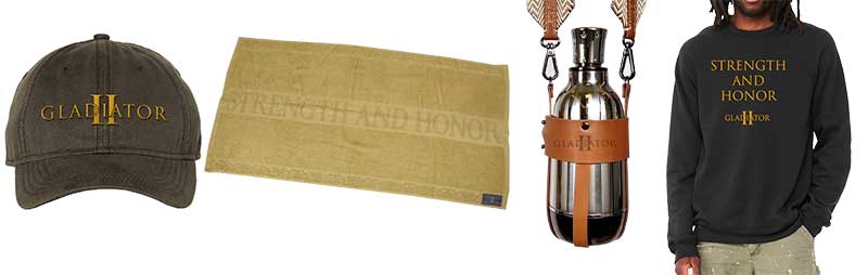 Concurso Gladiator II. Gana un pack de Merchandising compuesto por gorra, toalla, botella y sudadera