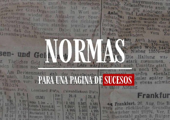 Crítica Normas para una página de sucesos