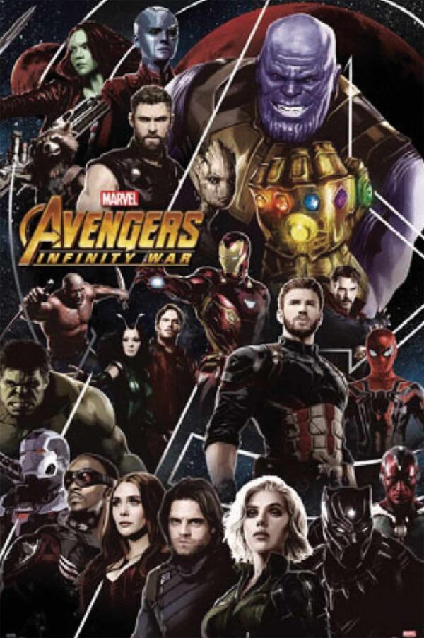 Póster AVENGERS INFINITY WAR 2. Ref. 39. Tamaño 61×91,5.