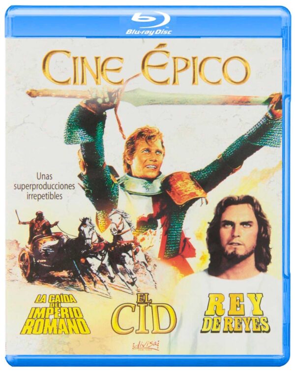 Pack Cine Épico 3 Películas El Cid + La caída del Imperio Romano + Rey de Reyes (Blu-ray)