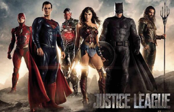 Póster COMICS JUSTICE LEAGUE MOVIE ALL CHARACTERS. Ref. 48. Tamaño 61×91,5.