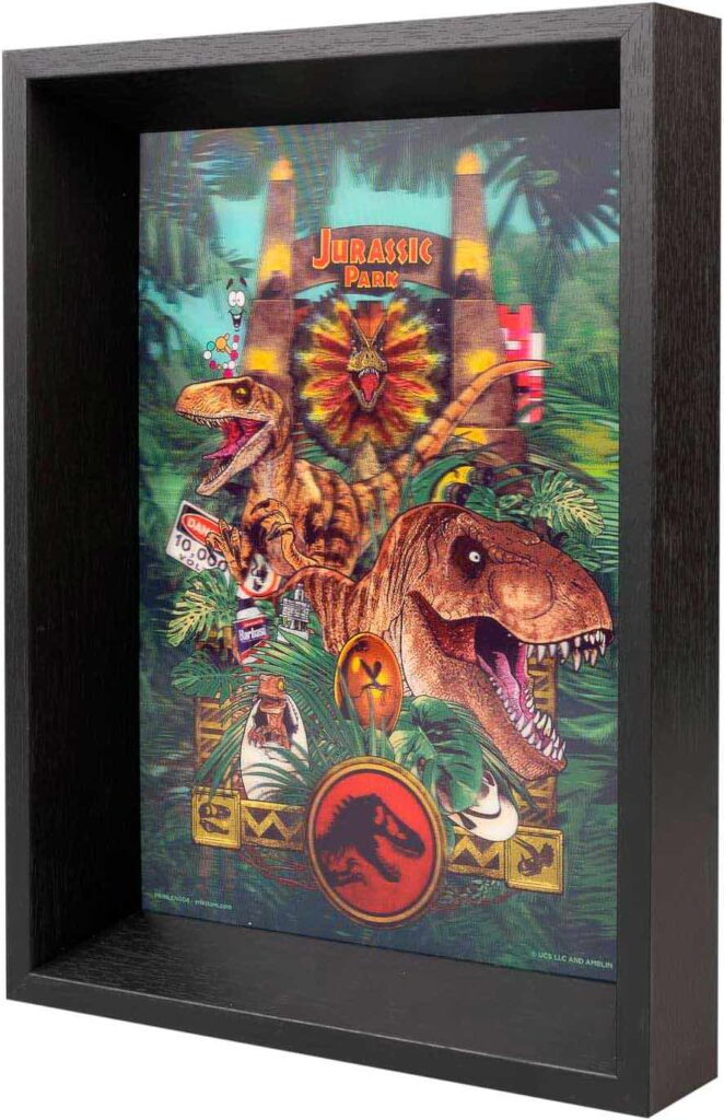 Crítica Jurassic World: El renacer ★★★ (2025) mejor que la anterior. 9 Print Lenticular Enmarcado Jurassic Park