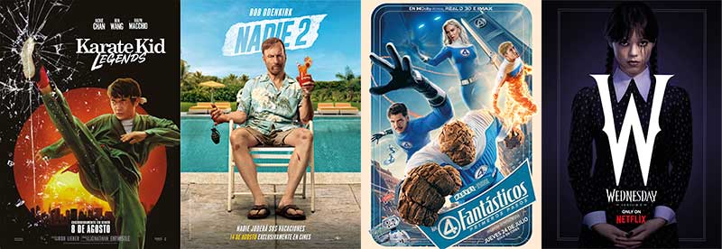 Revista ACCION AGOSTO 2025 número 2508 con pósteres de Karate Kid Legends, Nadie 2, Los Cuatro Fantásticos Primeros Pasos, Miercoles Temporada 2

