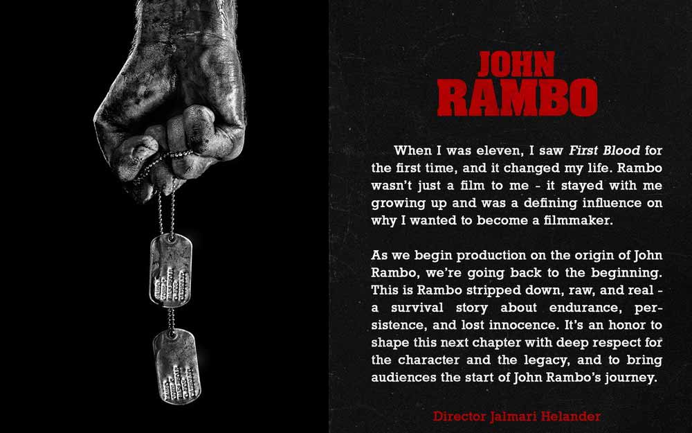 Comienza el rodaje de la precuela de Rambo. 1 Comienza el rodaje de la precuela de Rambo.