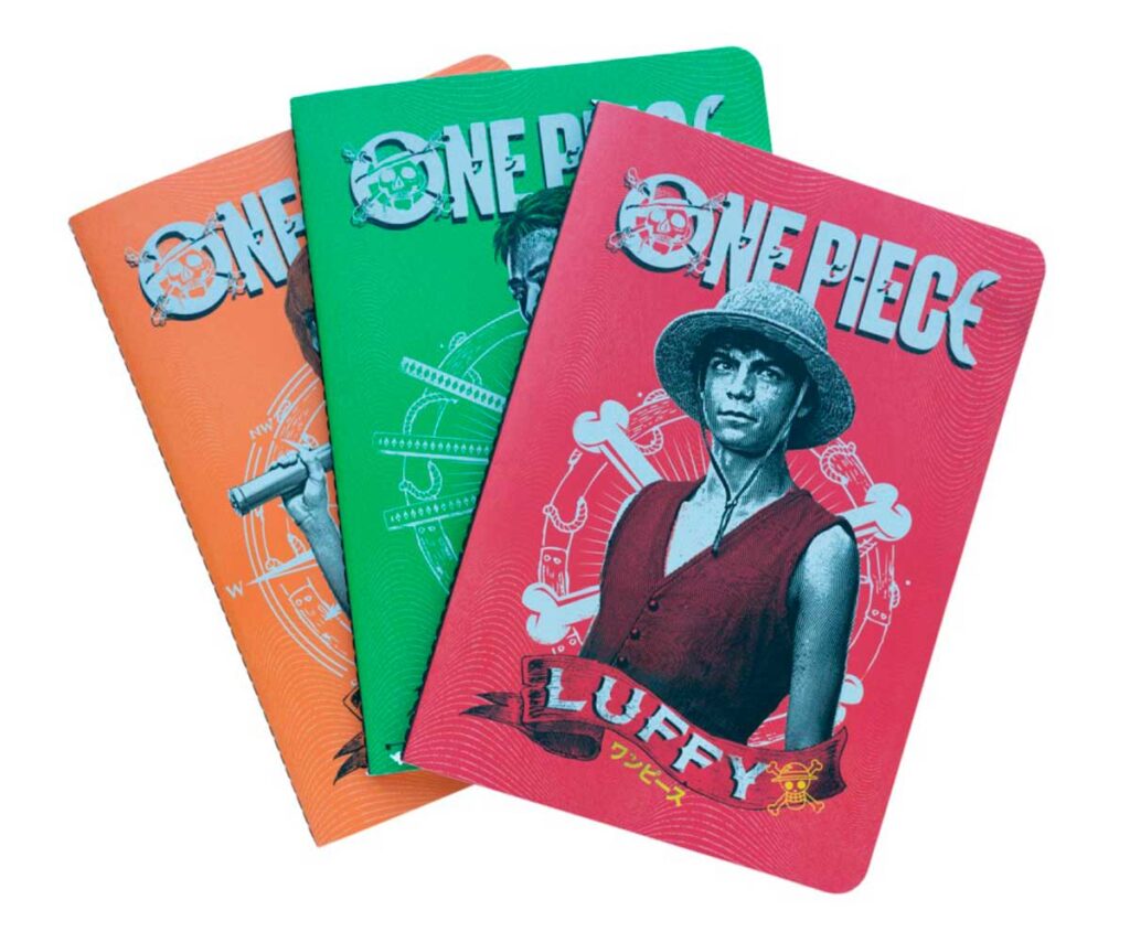 Teaser trailer oficial de ONE PIECE: Rumbo a la Grand Line 7 Pack 3 cuadernos A5 One Piece Monkey D. Luffy, Roronoa Zoro y Nami