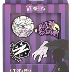 Set de 4 Pins Wednesday - Miercoles