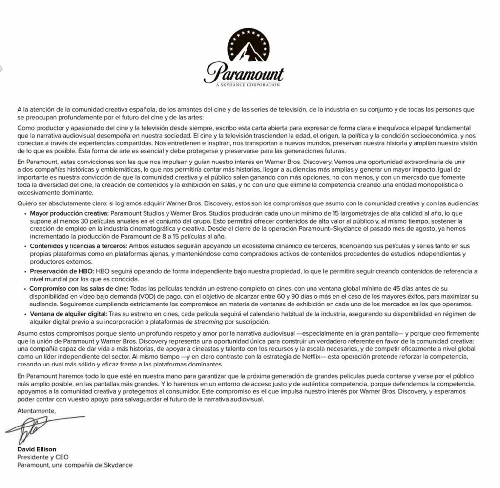 Las claves de la fusión de Paramount con Warner Bros. Discovery 1 Las claves de la fusión de Paramount con Warner Bros. Discovery
