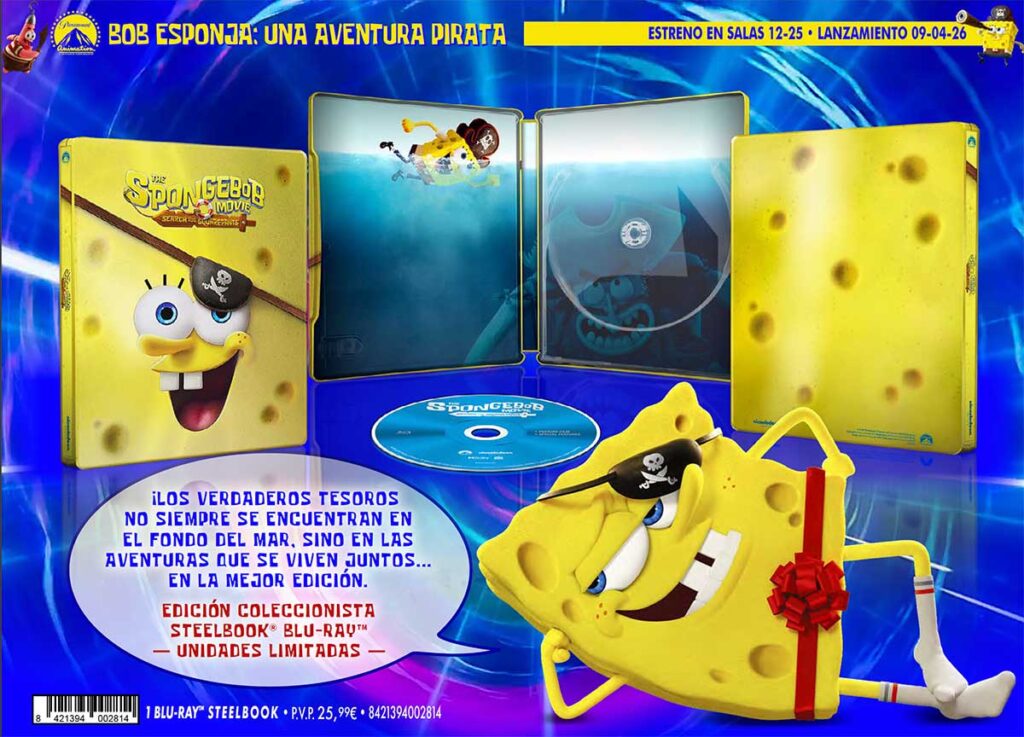 Concurso Bob Esponja: Una aventura pirata Steebook Blu-Ray 1 Concurso Bob Esponja: Una aventura pirata