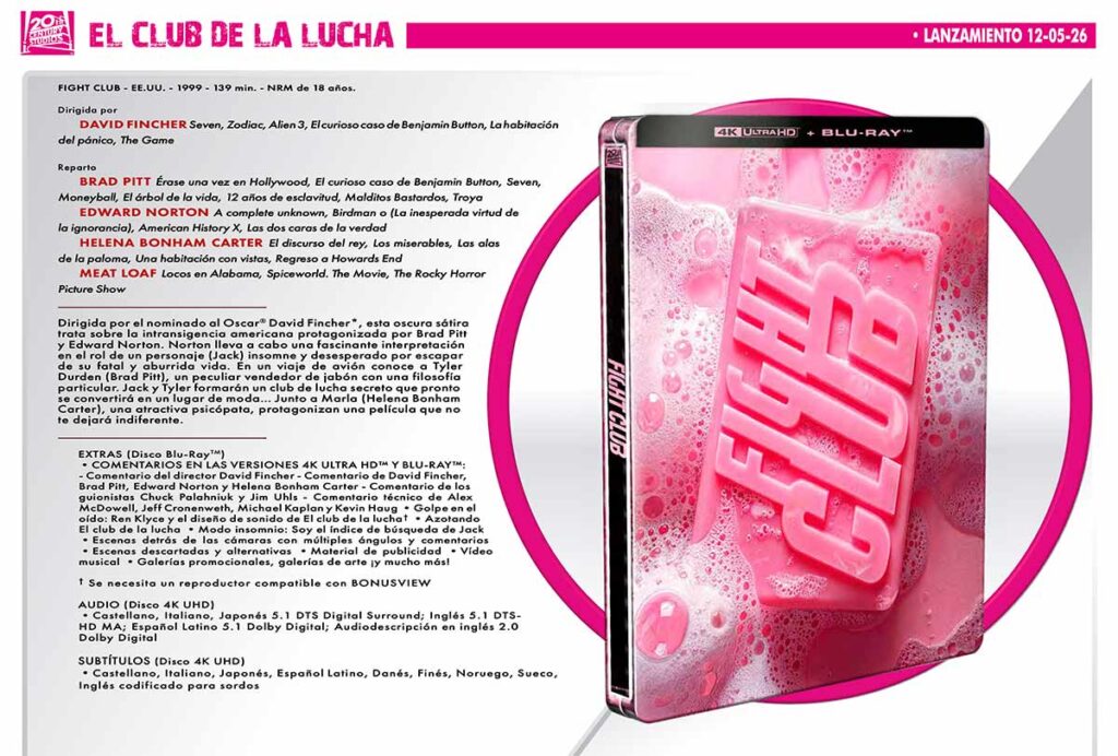 Concurso El club de la lucha Steebook 4K 2 Concurso El club de la lucha Steebook 4K