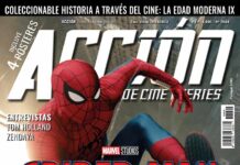Revista ACCION Agosto 2026 número 2608 con pósteres de Spider-Man Brand New Day, Golpe en la pequeña China y The Walking Dead Dead City